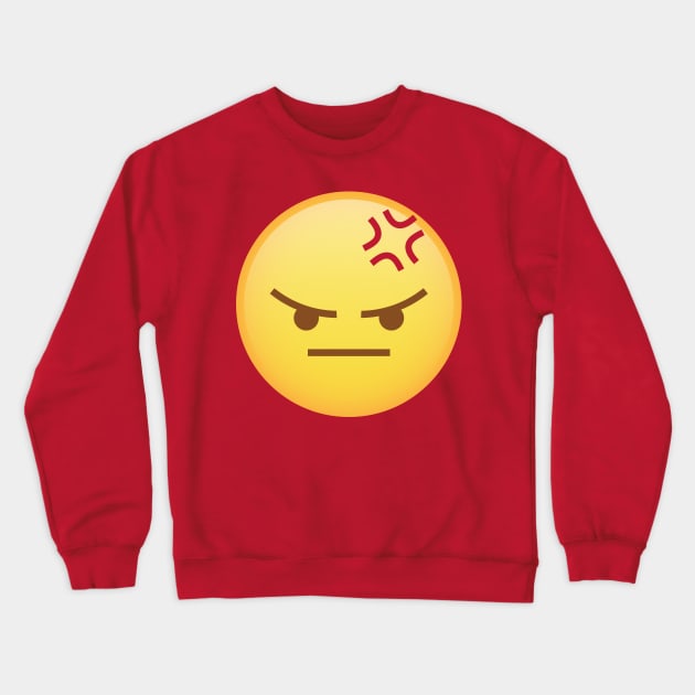 Angry face [D] Crewneck Sweatshirt by Zero Pixel